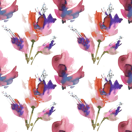 Акварельный принт