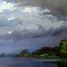 Приближение грозы.Этюд