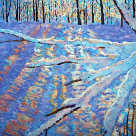 Солнечная палитра зимнего вечера.