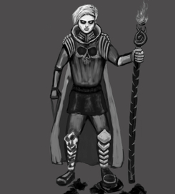 Концепт арт персонажа для игры "Некромант"