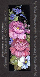 Цветы в стиле Жостово