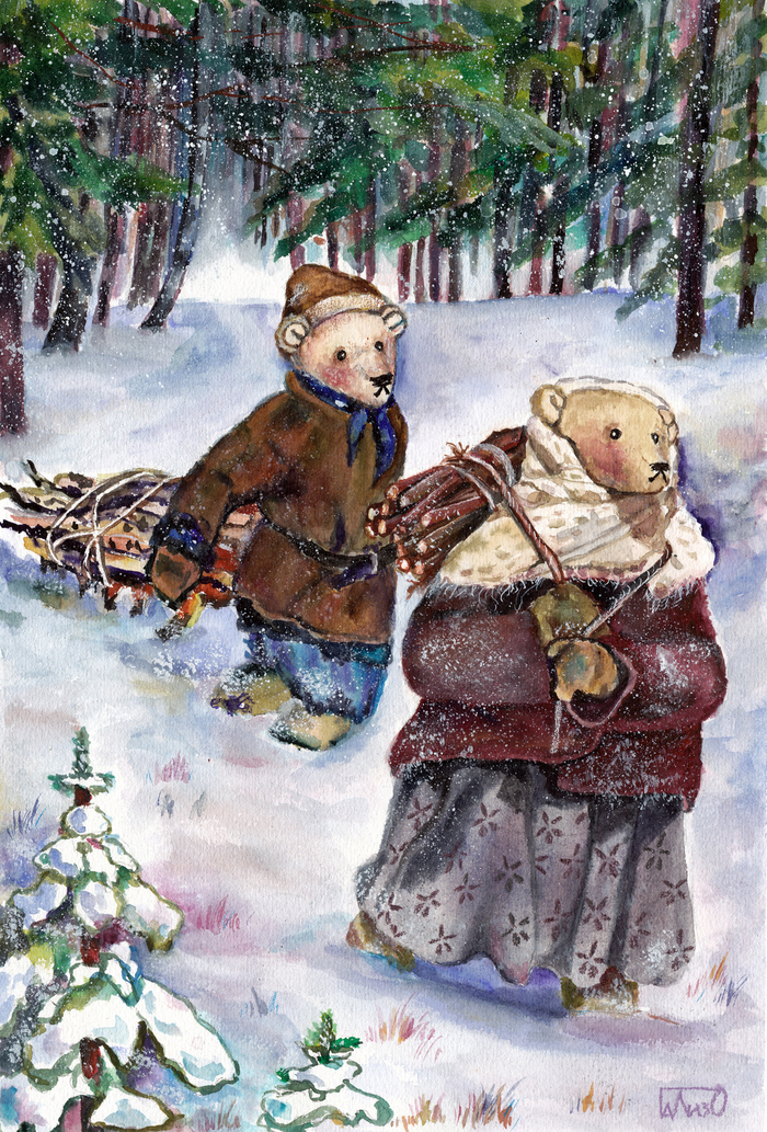 Мишки в лесу