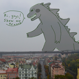 Godzilla in Prague