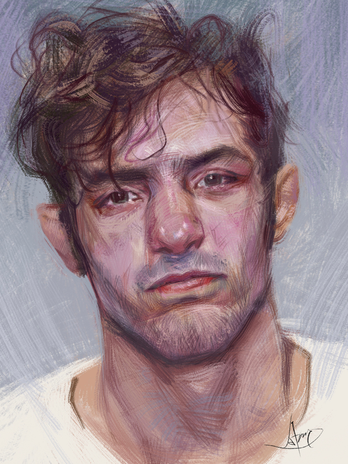 Портрет с фотографии Ben Lowy, борец