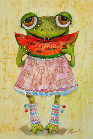 Лягуха "Любительница арбузов"