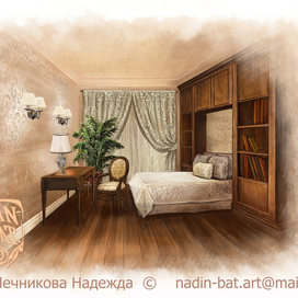 Интерьер спальни №1.