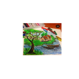 Пригород - Масляная пастель