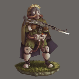 солдат в стиле стимпанк