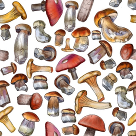 Акварельные паттерны