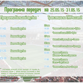 Продвижение спортивных телепрограмм на канале Россия 2 (Большой футбол)