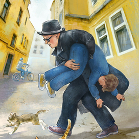 Весельчак-У несёт бесчувственного Колю