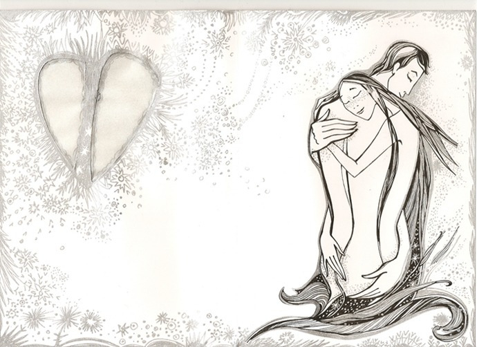 открытка"Тайна".внутренняя страница.