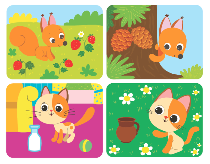 Белочка и Кошечка