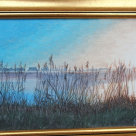 рассвет на пруду