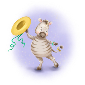 Зебра идет на прогулку