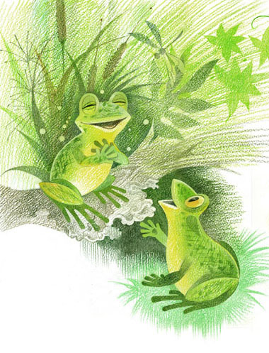 Зеленые стихи. Иллюстрация к книге Ю. Солодкина "В гостях у радуги"