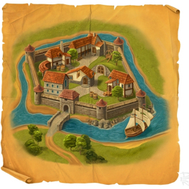 Крепость на карте