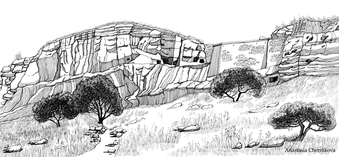 Крым. Пещерный город Чуфут-Кале.