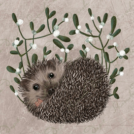 Ежик и омела