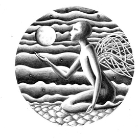 Ангел и луна