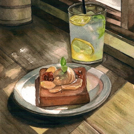 обед в кофейне