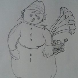 Снеговик в настроении