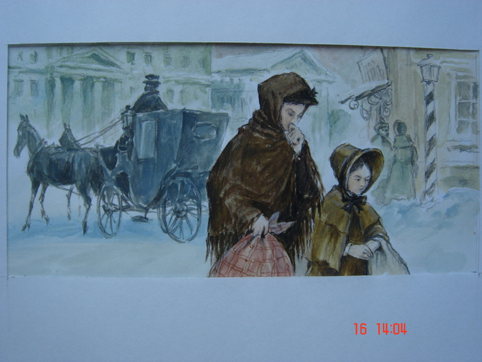 рисунок на обложку "Бедные люди"