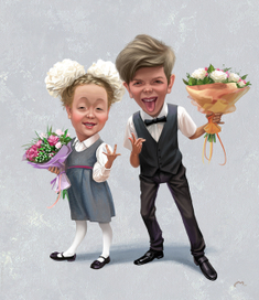 Шарж на школьников