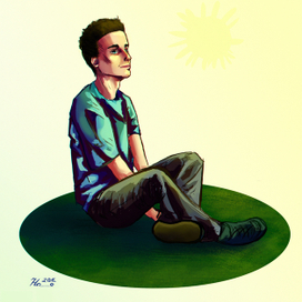 Сидячий парень 