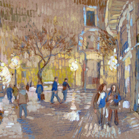 то ли Сеговия то ли Мадрид вечером