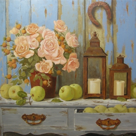 Натюрморт с яблоками
