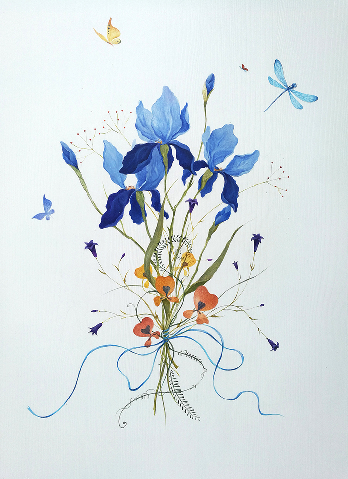 Роспись шкафа в стиле "прованс"