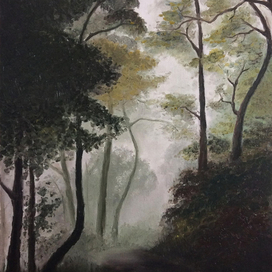 Дождь на лесной дороге