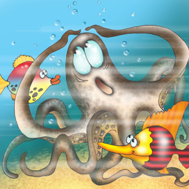 Опечаленный осьминог