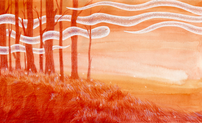 красный лес