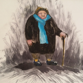 переведите бабушку через дорогу.