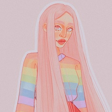 Радужная девушка