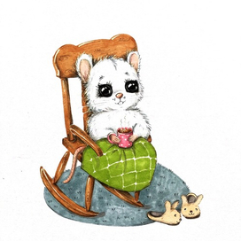 Мышь в кресле качалке