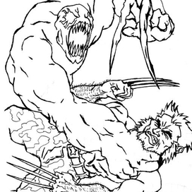 Веном против Росомахи