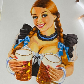 Девушка с пивом