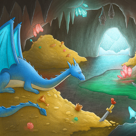 Иллюстрация для книги "Dragon searches a new home"