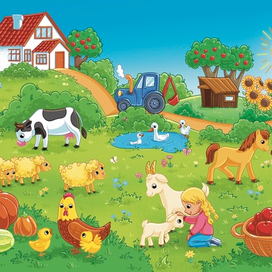 Детская иллюстрация. Ферма