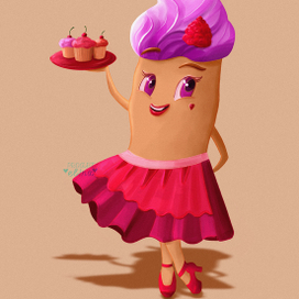 Бренд-персонаж для кондитерской Мадам Эклер