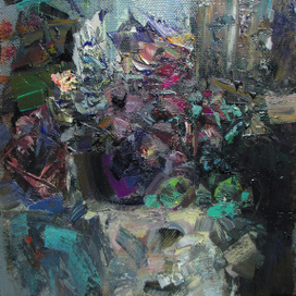 натюрморт у окна.этюд