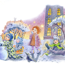 Иллюстрация для журнала Мурзилка