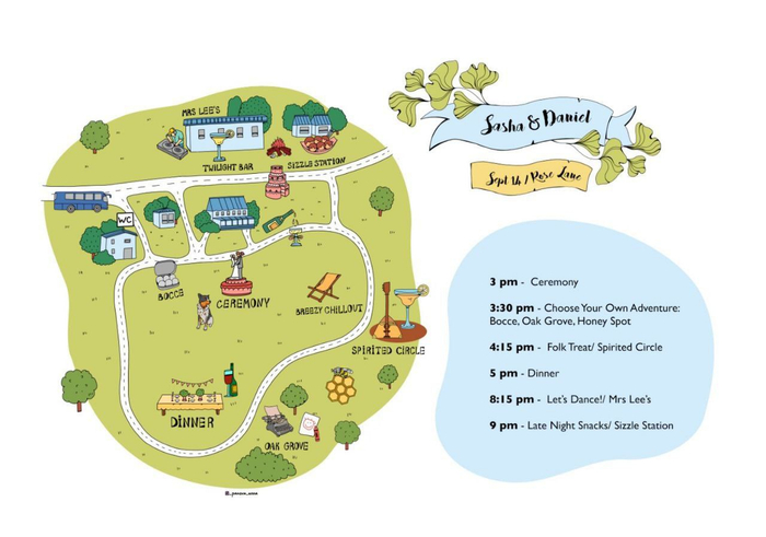 Свадебная иллюстративная карта