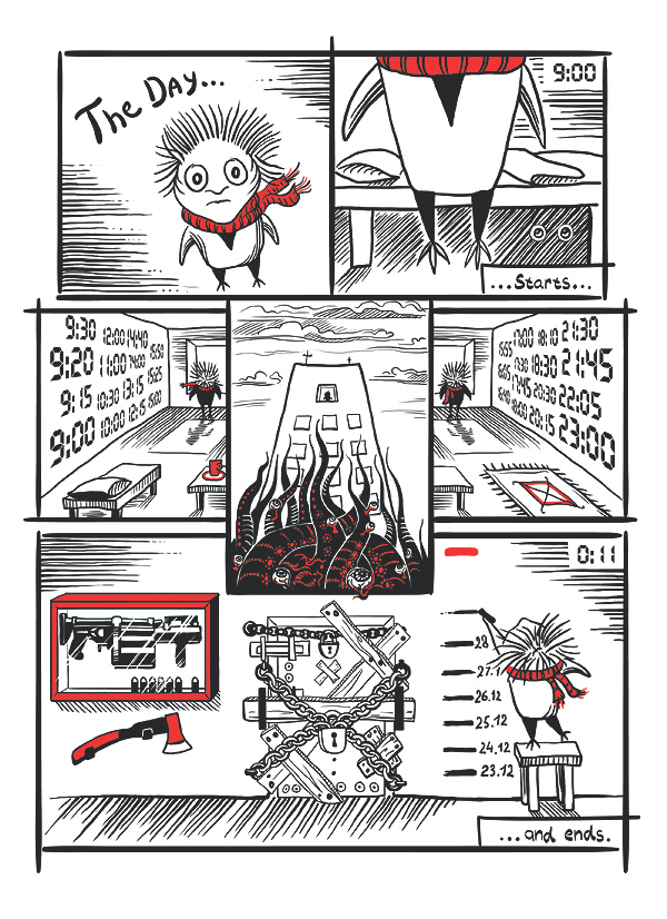 The day... ...starts... ...and ends.