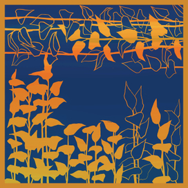 Эскиз платка Подсолнухи