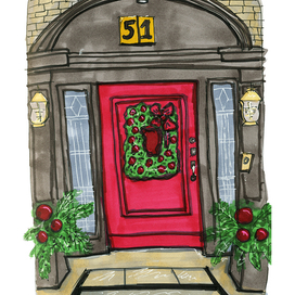 Новогодняя дверь