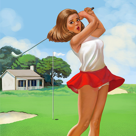 Pin up golf